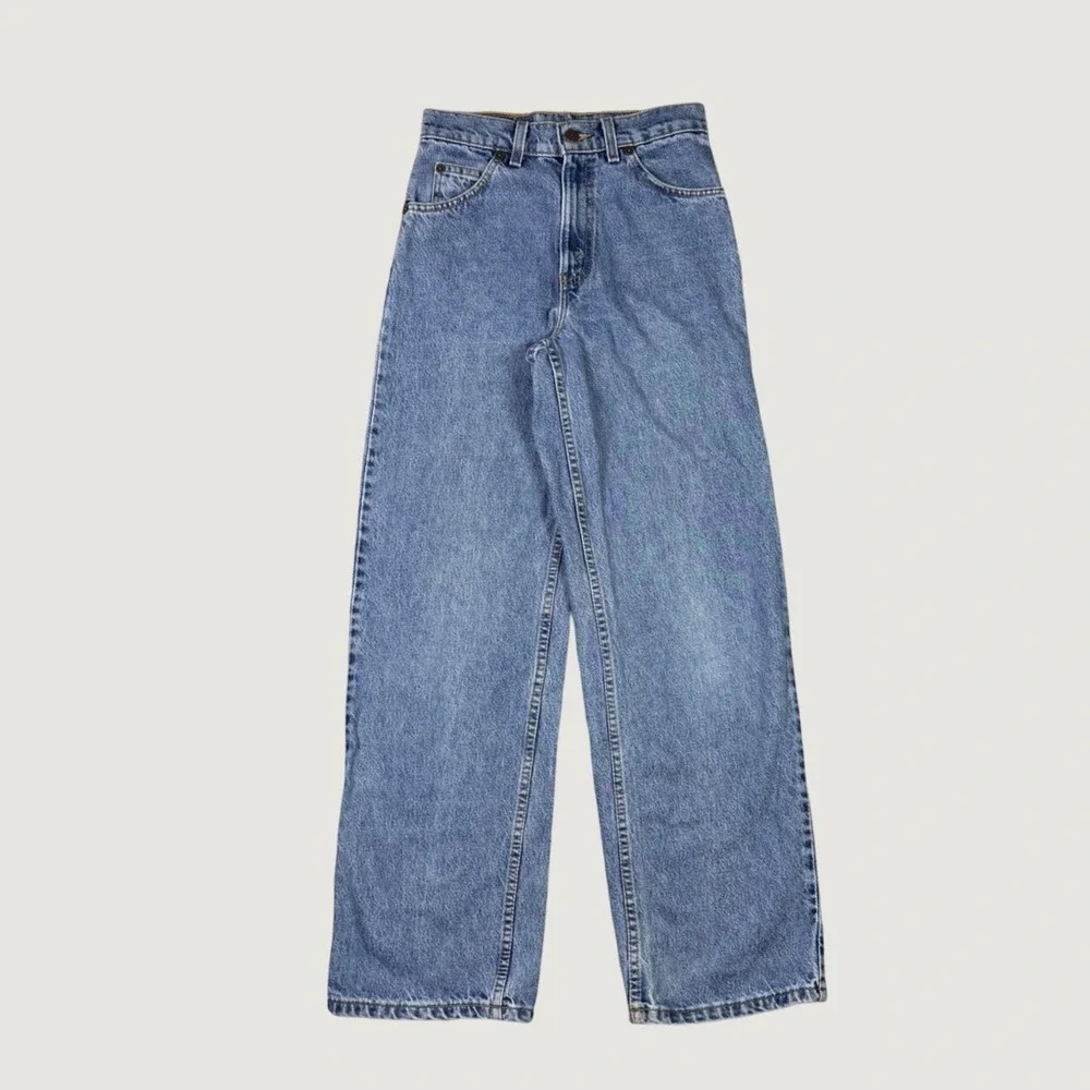 Levis 31465 0289 Boys Size 16 Slim Blue Denim Jeans Straight Leg Medium Wash